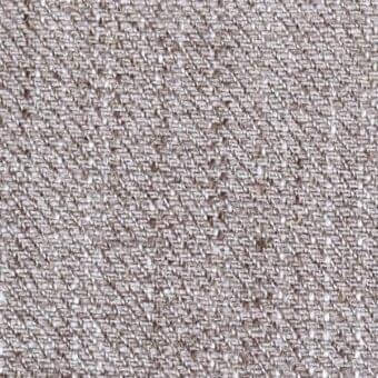 Arketipo Bugsy indoor fabric, herringbone weave, gray and beige blend, dense texture, matte finish, granular yarn appearance.